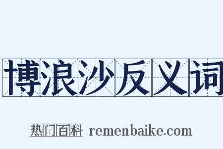 博浪沙反义词是什么意思的图片
